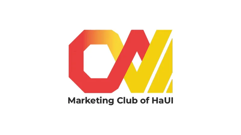 Logo Marketing Club of HaUI trên nền trắng