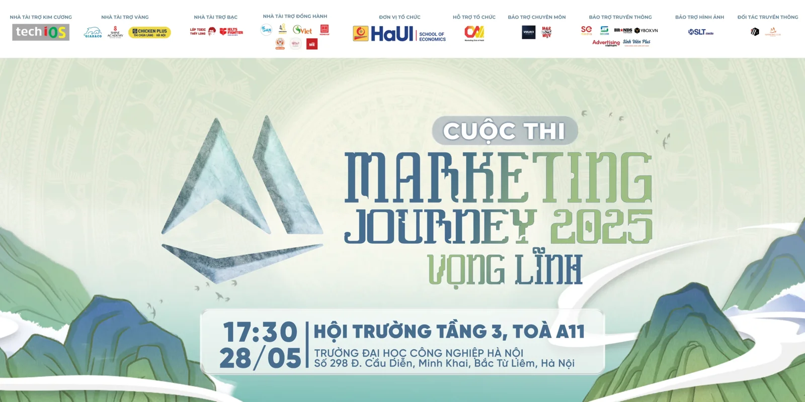 Backdrop đêm chung kết Marketing Journey 2025